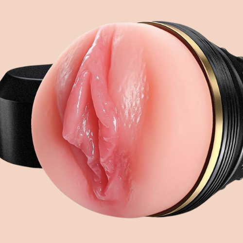 Naturtro masturbator med vaginal åpning i mykt, realistisk materiale, designet for å gi en ektefølt og omsluttende opplevelse.